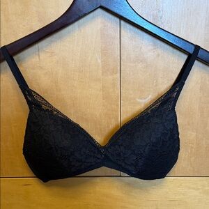 Knix: Knixy Black Lace Deep V-neck Bralette
